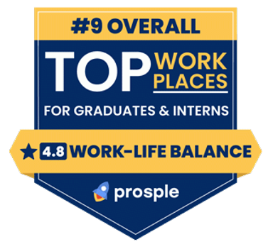 Top work places - award for 9 place overall