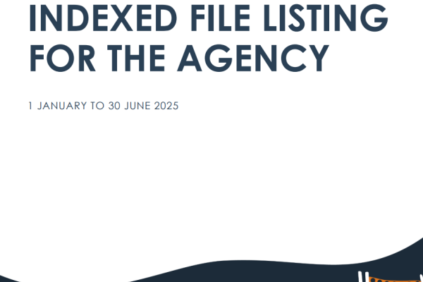 Indexed file listing for the Agency - January to June 2025