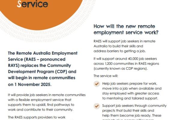 RAES Factsheet Cover