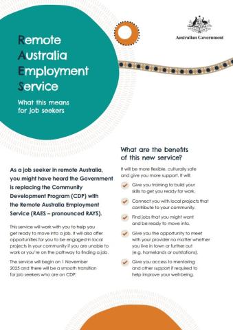 RAES Jobseeker Factsheet cover