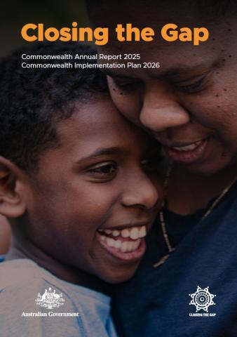 Closing the Gap Commonwealth Annual Report 2025 and Implementation Plan 2026 cover