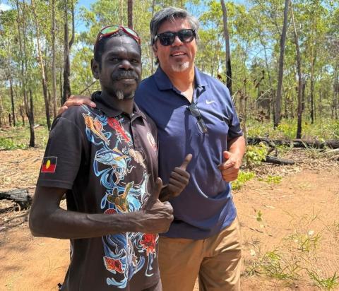 Galiwinku Digital Champion Wesley with Che Cockatoo-Collins