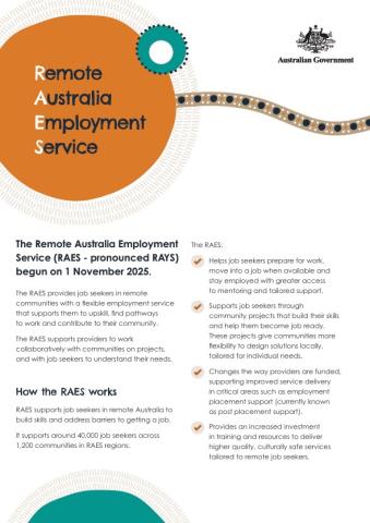 RAES fact sheet cover